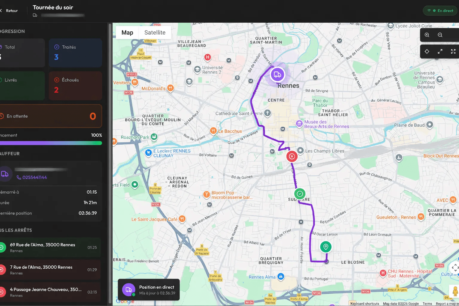 Suivi en temps réel des chauffeurs OptiDrive