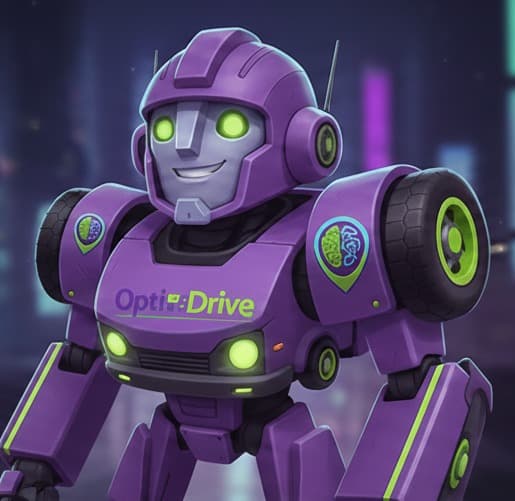 Mascotte assistant IA OptiDrive